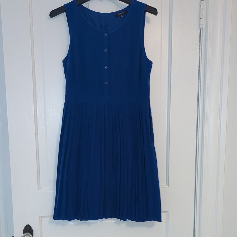 Madewell Royal Blue V-Neck Dress
